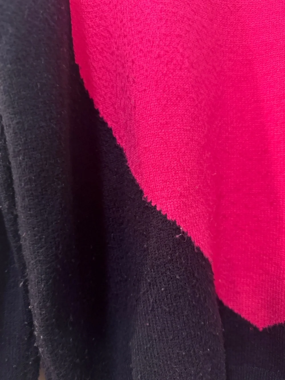 Kerri Rosenthal of Aqua Navy Sweater with Pink Heart Graphic - Picture 2 of 2